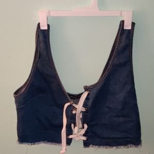 Fashion nova Denim Crop Top